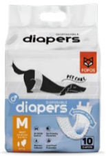 Pañal desechable para macho M 24-41cm 4-7kg