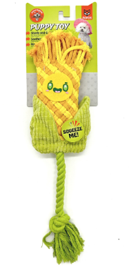Juguete de cuerda para cachorros con forma de maíz