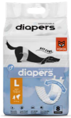 Pañal desechable para macho L 28-50cm 6-16kg
