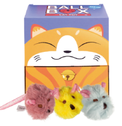 Bola de raton gris para gatos