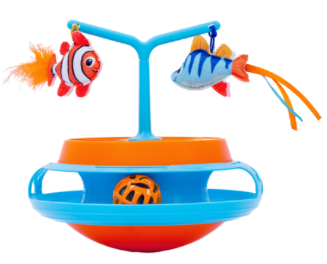 Centro de juegos interactivo pez para gatos