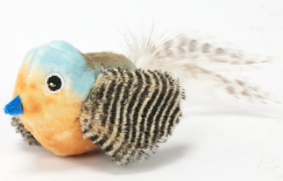 Pájaro Azul con Chip de Sonido y Bolas de Catnip