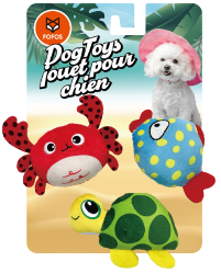 Setx3 para Perros: Cangrejo, Tortuga, Pez
