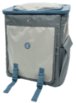 Mochila Transportadora Gris/Azul