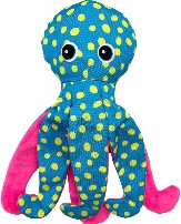 Pulpo Azul Dots para Perros Chirriante