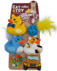 Juguete para gatos Pato divertido, paquete de 6 unidades