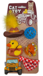 Juguete para gatos Pato Jeep, paquete de 6 unidades