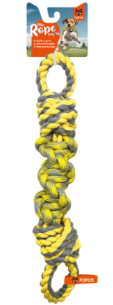 Juguete para perros para tirar de cuerda sedosa amarillo